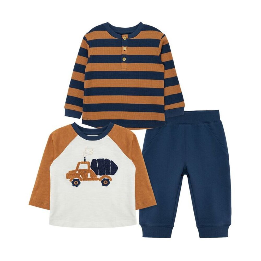 Little Me Baby-Boys 3Pc Construction Play Set, Blue